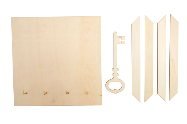 material Soporte de pared para llaves de madera - Porte-clés et range-clés pour Papa : une idée de cadeau personnalisé - 10doigts.fr