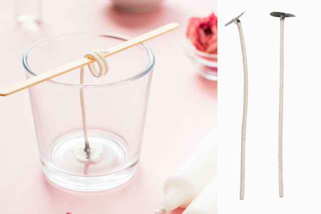 Waxed Wicks for Candles with Base - 1 - Wicks and Candle Accessories - 10doigts.com - Mèches et accessoires pour bougies - 10doigts.fr