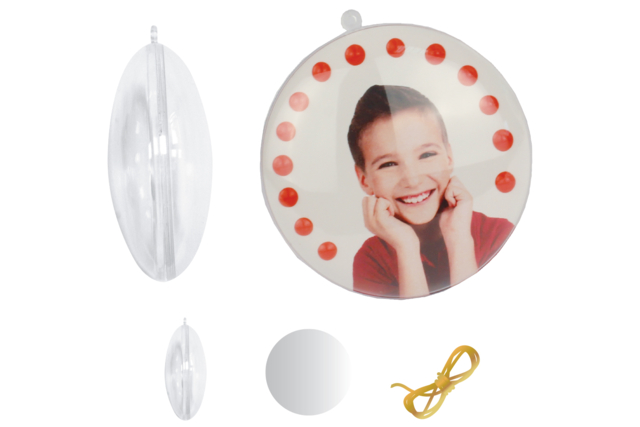 Transparent Plastic Flat Medallion - 1 - Transparent Plastic - 10doigts.com - Plastique Transparent - 10doigts.fr