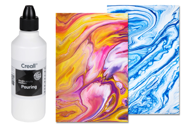 pintura acrílica de vertido liso medio - Peinture marbling - 10doigts.fr