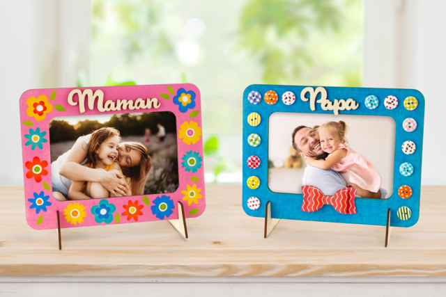Mega pack of wooden frames - 30 pieces - 2 - Wooden Photo Frames - 10doigts.com - Cadres photo en bois à décorer - 10doigts.fr