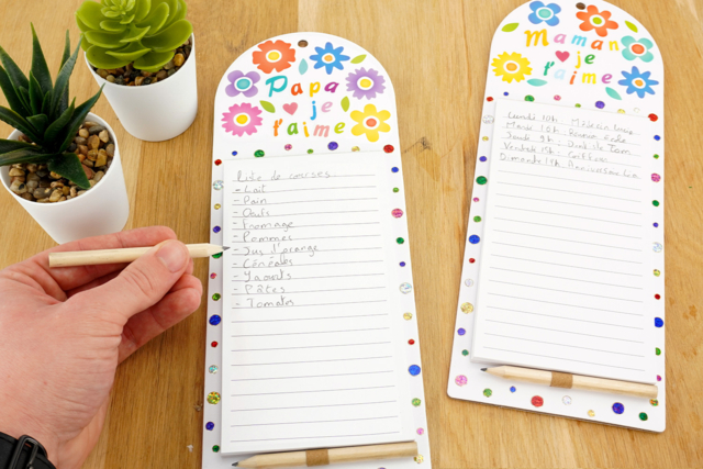Magnetic Cardboard Notepads - 4 Pieces - 2 - Notebooks - 10doigts.com - Blocs notes - 10doigts.fr