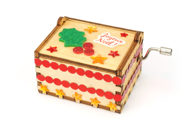 Wooden Christmas Music Box - 2 - Christmas Wooden Objects - 10doigts.com - Décorations de Noël en bois - 10doigts.fr