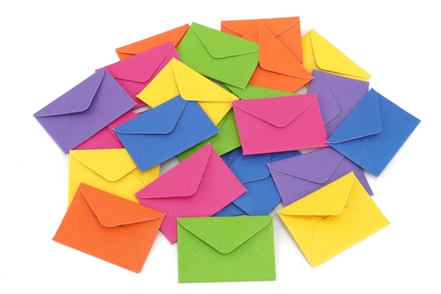 mini sobres de papel de color - Cartes - 10doigts.fr