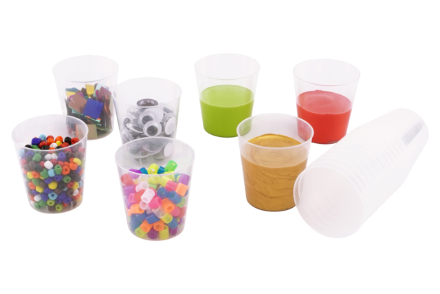 Mini Transparent Cups - 20 Pieces - 1 - Palettes and Storage - 10doigts.com - Palettes et rangements - 10doigts.fr