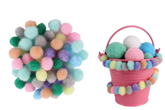 Mini Pastel Pom Poms - 200 Pieces - 3 - Craft Pom Poms - 10doigts.com - Pompons pour bricolage créatif - 10doigts.fr