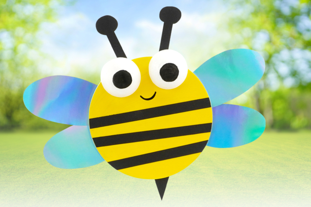 Mireille la pequeña abeja - Papier métallisé, pailleté - 10doigts.fr