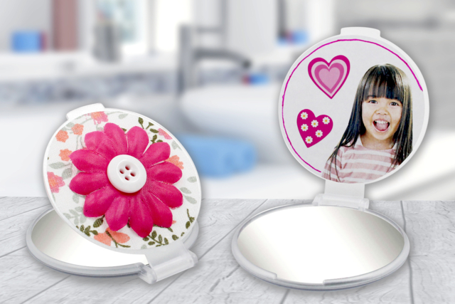 Handbag Mirrors Ø 5.5 cm - 4 Pieces - 1 - Decorative Mirrors - 10doigts.com - Miroirs à décorer - 10doigts.fr