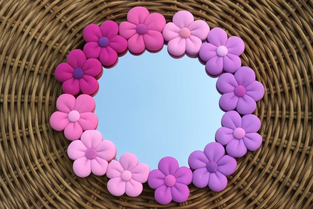 Round Mirrors 12 cm - 3 Pieces - 4 - Decorative Mirrors - 10doigts.com - Miroirs à décorer - 10doigts.fr