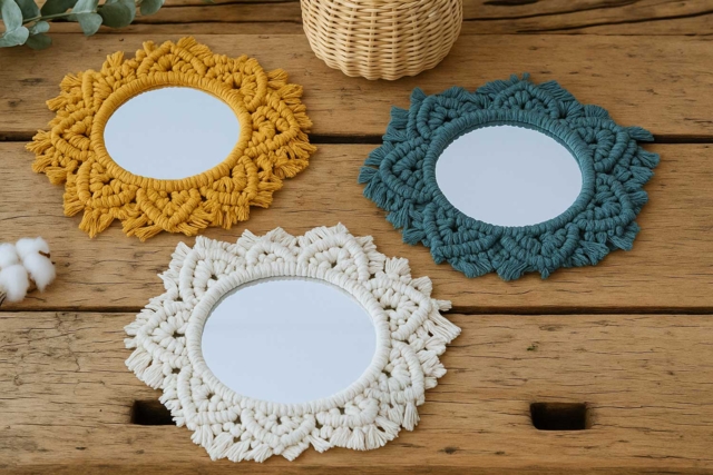 Round Mirrors 12 cm - 3 Pieces - 3 - Decorative Mirrors - 10doigts.com - Miroirs à décorer - 10doigts.fr
