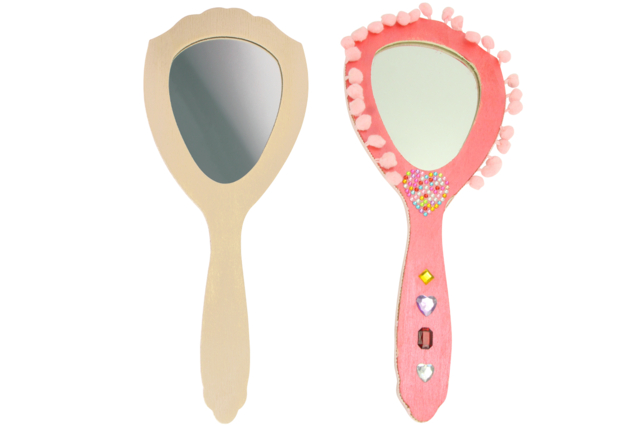 Wooden Princess Mirror - 5 - Decorative Mirrors - 10doigts.com - Miroirs à décorer - 10doigts.fr