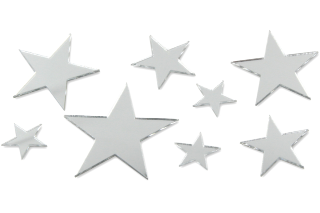 Adhesive Mirrors Stars - 8 Pieces - 1 - Adhesive Mirrors - 10doigts.com - Miroirs à coller - 10doigts.fr