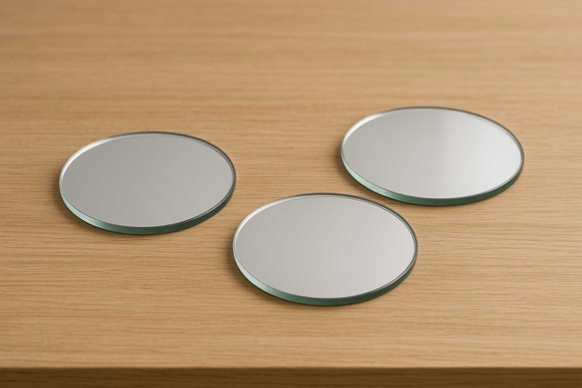Round Mirrors 12 cm - 3 Pieces - 1 - Decorative Mirrors - 10doigts.com - Miroirs à décorer - 10doigts.fr