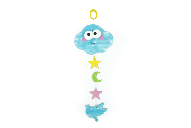 Wooden Sky Mobile to Assemble - 3 - Wooden Decorative Suspensions - 10doigts.com - Mobile en bois à fabriquer et carillons - 10doigts.fr