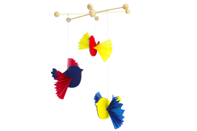 Wooden Bird Hangings - 6 Pieces - 3 - Wooden Decorative Suspensions - 10doigts.com - Mobile en bois à fabriquer et carillons - 10doigts.fr