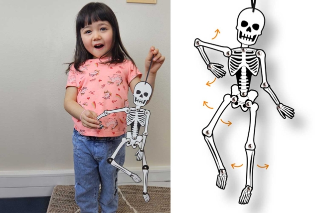 Mobile articulated skeleton - 5 - Halloween Craft Kits - 10doigts.com - Kits créatifs Halloween - 10doigts.fr