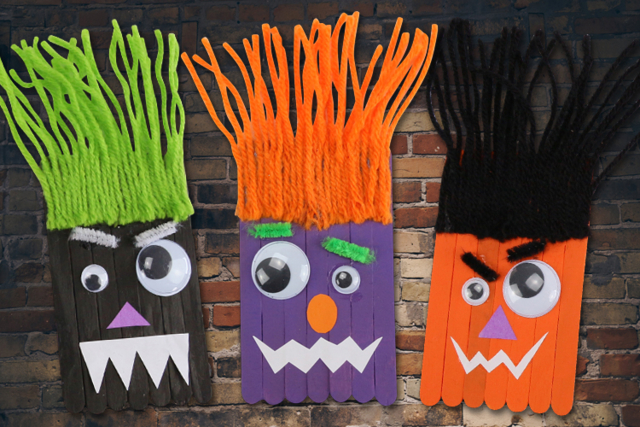 Monstruos divertidos en palitos - Accessoires en bois - 10doigts.fr
