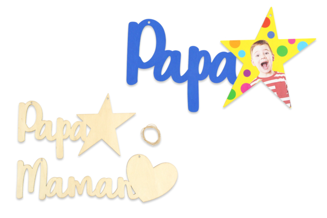 Wooden Dad and Mom Ornaments - 2 Pieces - 4 - Office Supplies - 10doigts.com - Objets pour le bureau : personnalisez votre espace de travail - 10doigts.fr