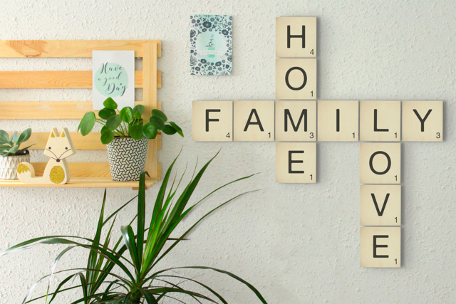 palabra scrabble - Lettres en bois à décorer - 10doigts.fr