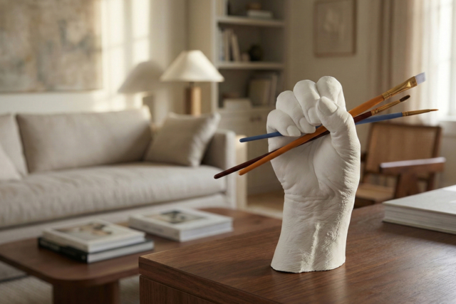 moldeo de huella de mano - Empreinte - Modelage et moulage - 10doigts.fr