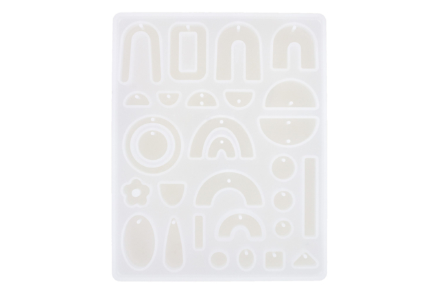Silicone Mold for Fancy Jewelry - 29 Shapes - 1 - Molds for plaster, soap, concrete ... - 10doigts.com - Moules pour plâtre, savon, béton ... - 10doigts.fr