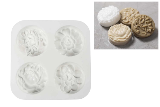 Flower Soap Molds - 4 Pieces - 2 - Soap Molds and Accessories - 10doigts.com - Moules et accessoires savon - 10doigts.fr