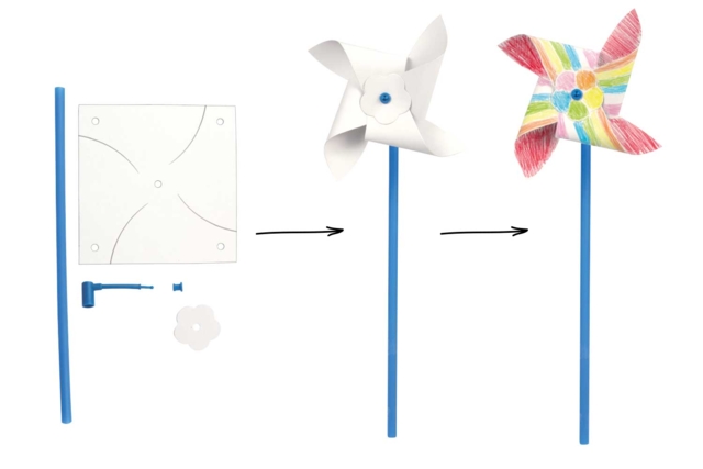 Decorative Windmills - 8 Pieces - 3 - Paper Supports - 10doigts.com - Supports en papier - 10doigts.fr