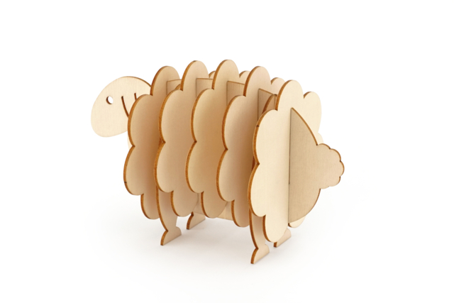 Sheep 5 Coasters - 6 - Wooden Objects for the Kitchen - 10doigts.com - Objets en bois à décorer pour la cuisine - 10doigts.fr