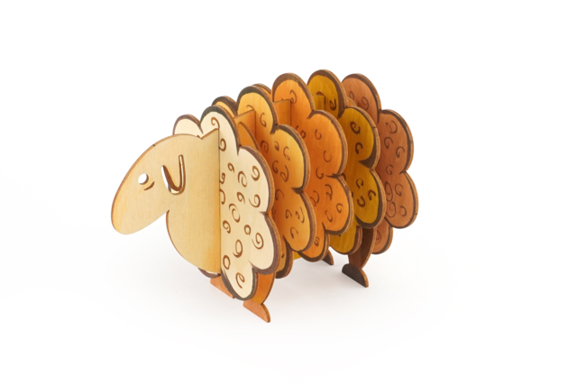 Sheep 5 Coasters - 7 - Wooden Objects for the Kitchen - 10doigts.com - Objets en bois à décorer pour la cuisine - 10doigts.fr