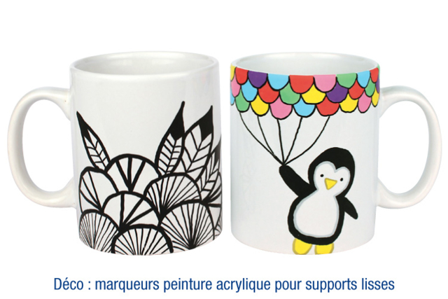 White Ceramic Mug - 9 - Decorative Ceramic Supports - 10doigts.com - Supports en céramique à décorer - 10doigts.fr
