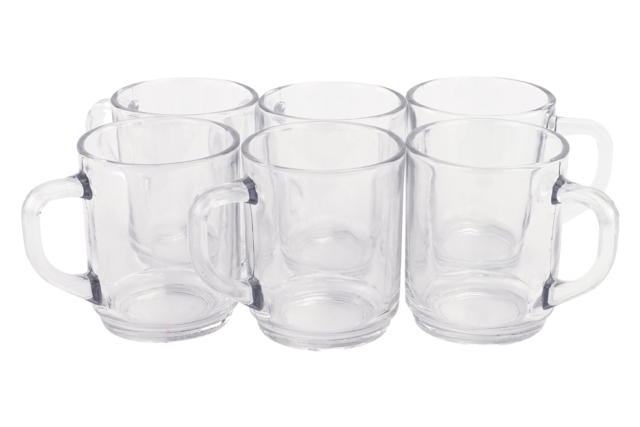 Glass Mugs 24 cl - 6 Pieces - 1 - Glass Supports - 10doigts.com - Supports en Verre - 10doigts.fr