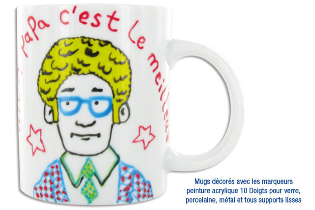 White Ceramic Mug - 10 - Decorative Ceramic Supports - 10doigts.com - Supports en céramique à décorer - 10doigts.fr