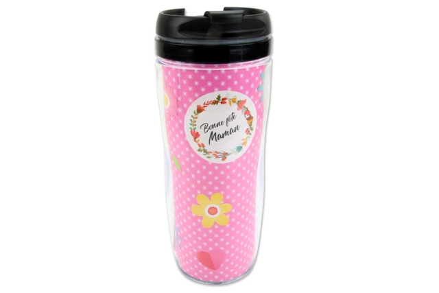 Thermal Mug with Lid - 4 - Transparent Plastic - 10doigts.com - Plastique Transparent - 10doigts.fr