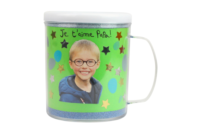 Coloring Mug - 1 - Transparent Plastic - 10doigts.com - Plastique Transparent - 10doigts.fr