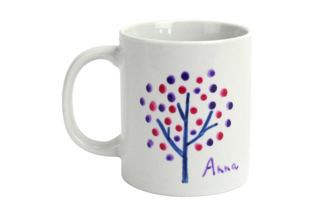 White Ceramic Mug - 16 - Decorative Ceramic Supports - 10doigts.com - Supports en céramique à décorer - 10doigts.fr