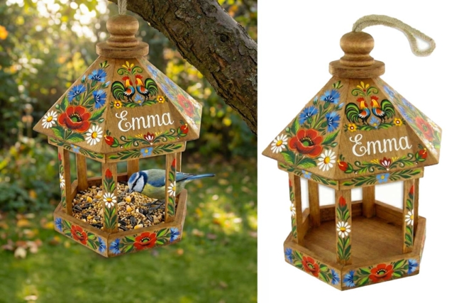 Wooden Kiosk Birdhouse - 21 cm - 3 - Wooden Birdhouses and Feeders - 10doigts.com - Nichoirs, mangeoires et refuges en bois à décorer - 10doigts.fr