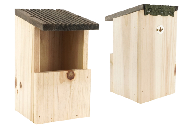 Wooden Birdhouse - 21 cm - 1 - Wooden Birdhouses and Feeders - 10doigts.com - Nichoirs, mangeoires et refuges en bois à décorer - 10doigts.fr