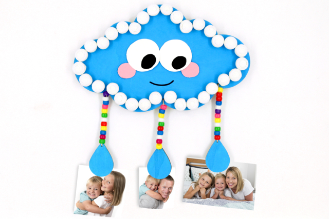 Wooden Cloud Photo Holder Kit - 2 - Wood Crafts - 10doigts.com - Kits créatifs en bois - 10doigts.fr