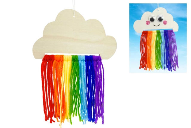 Rainbow Clouds to Weave - 6 Pieces - 1 - Ready-to-use Kits - 10doigts.com - Kits clés en main - 10doigts.fr