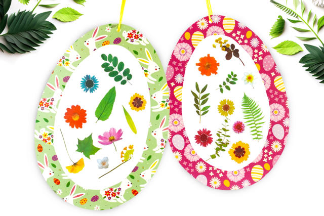 Huevo de Pascua "flores secas" - Papiers saisonniers - 10doigts.fr
