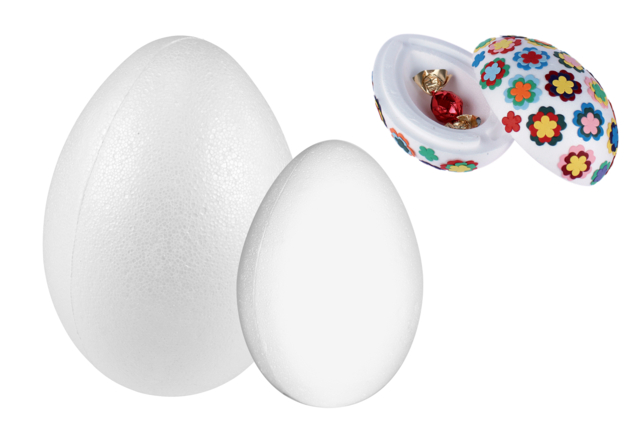 Large Surprise Egg Made of Styrofoam - 1 - Styrofoam - Decorative Supports - 10doigts.com - Polystyrène - Supports à décorer - 10doigts.fr