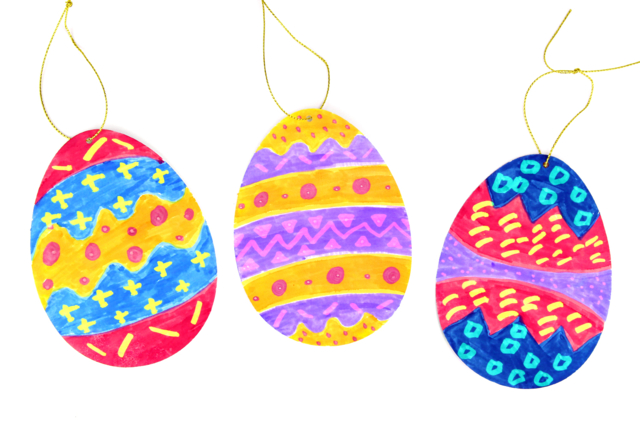 Huevos de Pascua con rotuladores mágicos - Supports de Pâques à décorer - 10doigts.fr