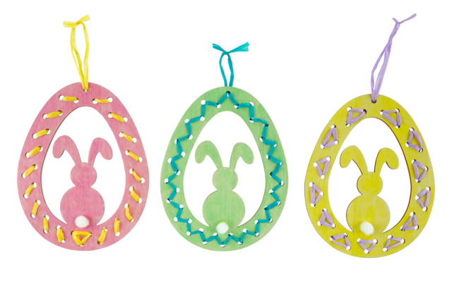 Easter Weaving Hangings - 6 Pieces - 3 - Easter Craft Kits - 10doigts.com - Kits créatifs Pâques - 10doigts.fr