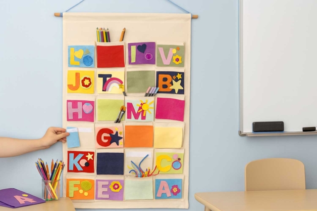 Cotton Hanging Organizer - 2 - Cotton, Linen - Textiles - 10doigts.com - Coton, lin - Textiles - 10doigts.fr