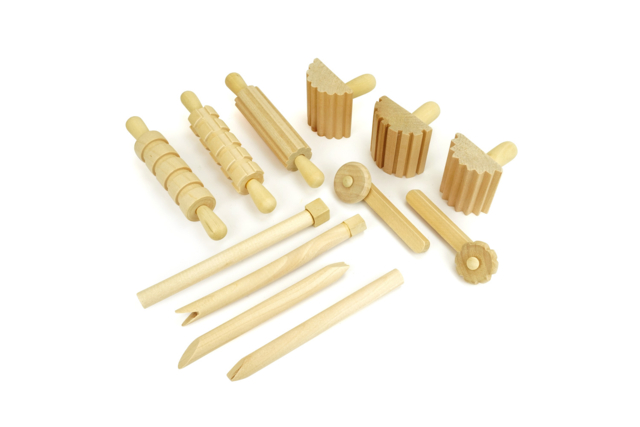 Wood Modelling Tools - 12 Pieces - 0 - Modeling Tools - 10doigts.com - Outils de Modelage - 10doigts.fr