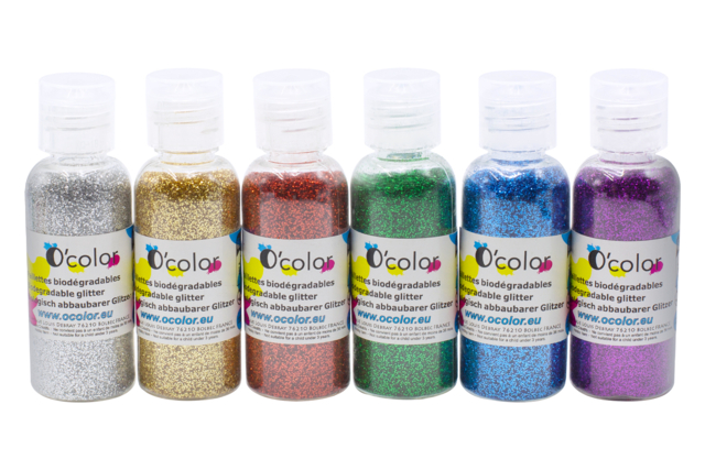 Ultra-fine Biodegradable Glitter - 6 Bottles - 1 - Sprinkle Glitters - 10doigts.com - Paillettes à saupoudrer - 10doigts.fr