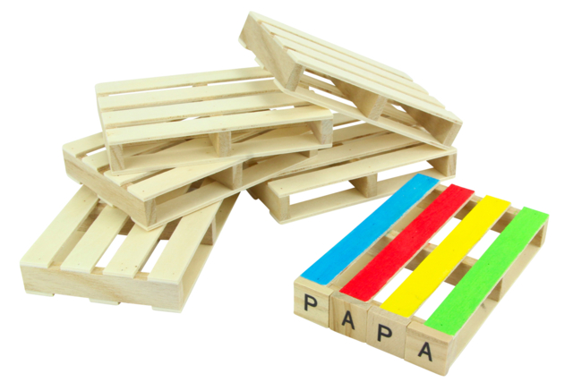 Mini wooden palettes - 6 pieces - 6 - Wooden Objects for the Kitchen - 10doigts.com - Objets en bois à décorer pour la cuisine - 10doigts.fr