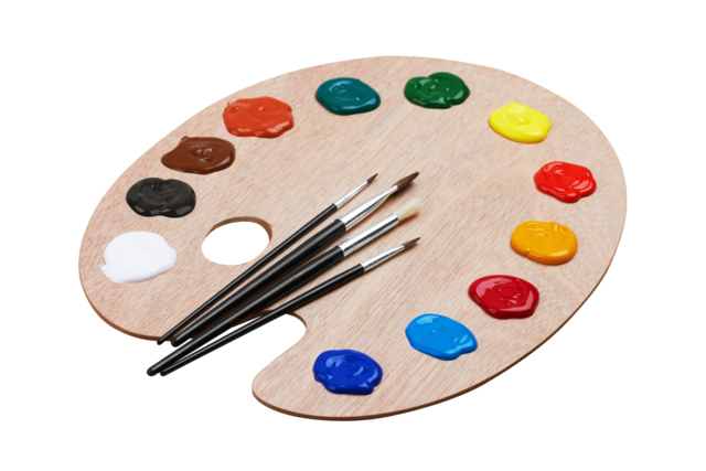 paleta de pintor de madera - Palettes et rangements - 10doigts.fr