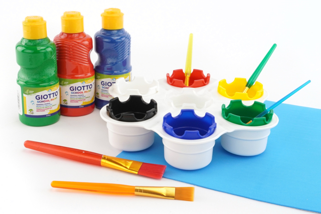 paleta de pintura con botes - Palettes et rangements - 10doigts.fr