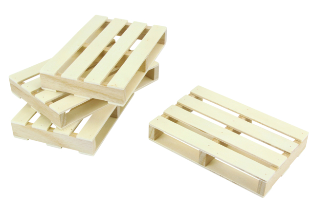 Mini wooden palettes - 6 pieces - 1 - Wooden Objects for the Kitchen - 10doigts.com - Objets en bois à décorer pour la cuisine - 10doigts.fr